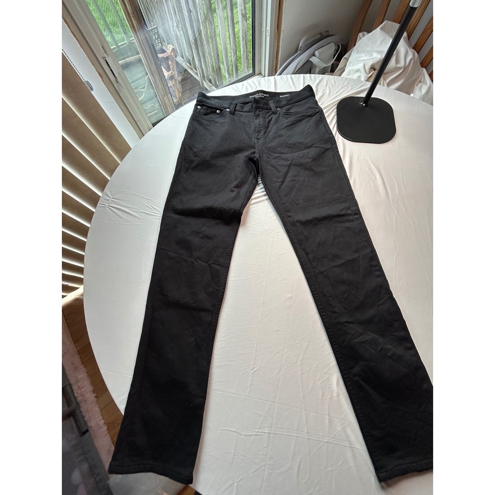 Banana Republic Slim Traveler Pants Mens 30x30 Black 5-Pocket Stretch 468420-11
